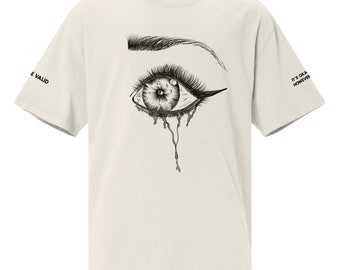 Oversized Teary-Eyed t-shirt Art Streetwear Trendy Comfort Edgy EMO, Mental health, Therapy, Spoonie, Hipster shirt, Size inclusive