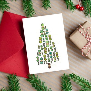 Afdrukbare garen kerstkaart / kaarten voor haaksters en breisters / Crafty kerstkaart afdrukbaar
