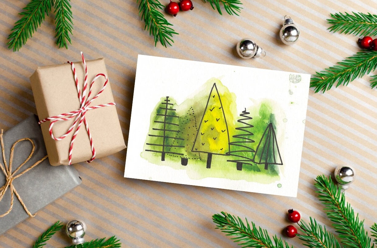 Printable Christmas Tree Card - Il Fullxfull.5631101211 Nk6a