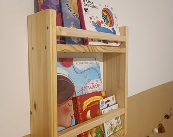 Bibliothèque en bois Montessori | Fait main