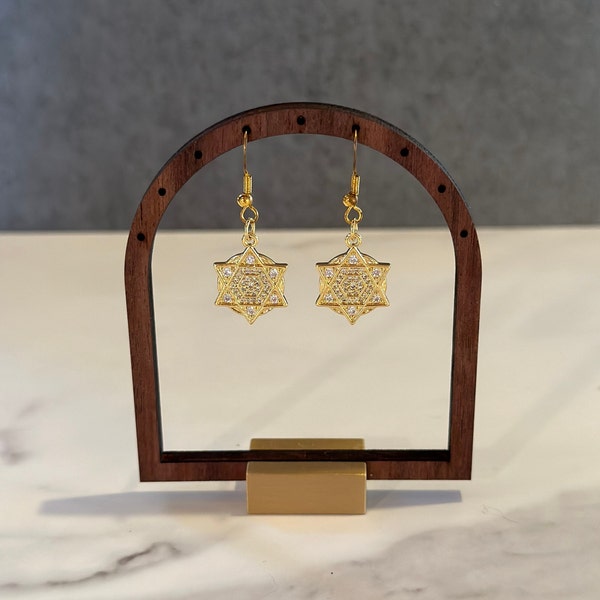 Star of David Pave Earrings