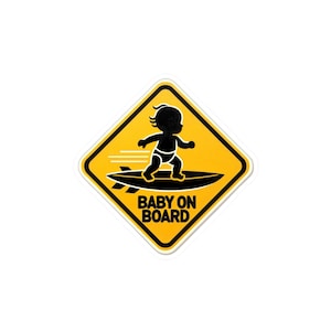 Baby on (Surf)Board - Naklejka winylowa Baby on Board