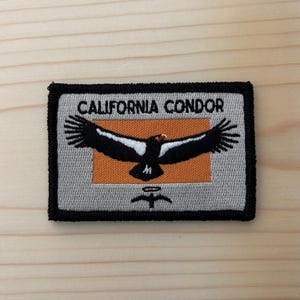 California Condor Bird Patch, Embroidered Bird Patch, Velcro Patch, Bird Lover Gift