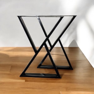 Durable Sleek Dining Table Legs, Farmhouse Dining Room Funiture Base, Black Metal Office Desk Legs