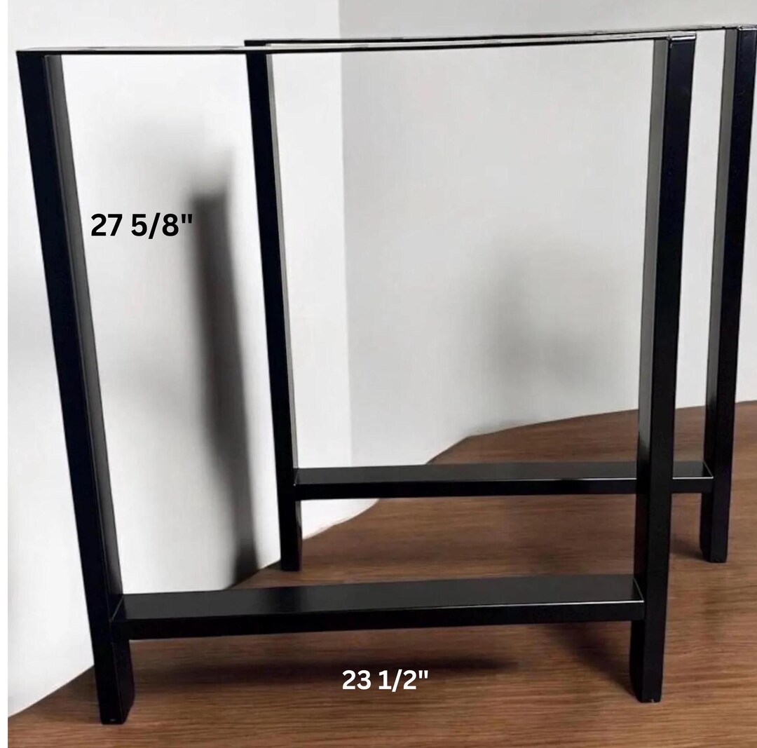 Office Desk Table Legs, H Frame Black Steel Table Legs, Black Metal ...
