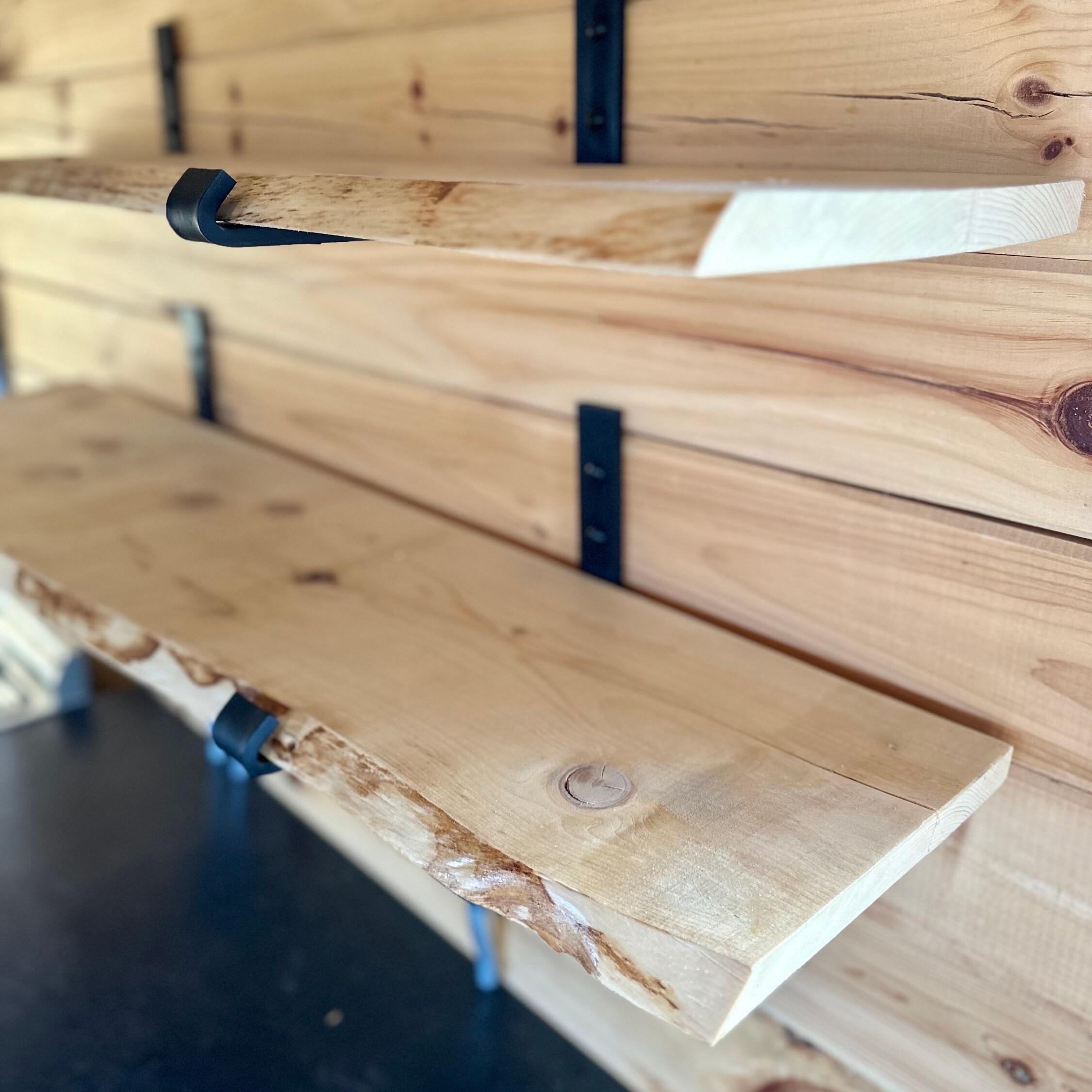 Custom Wood Shelves Rustic Floating Shelves for Dining Room Bathroom