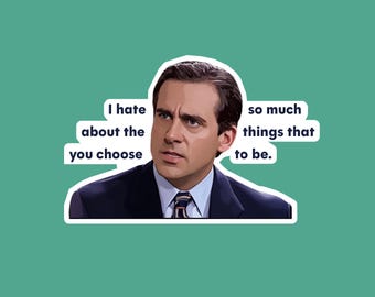 The Office Sticker Collection - ft. Dwight Schrute, Jim Halpert, Michael Scott, Stanley & more!