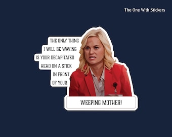 Parks & Rec Stickers: Leslie Knope, Ron Swanson, April Ludgate, Andy Dwyer