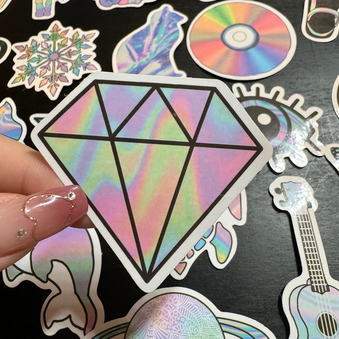 50pcs Holographic Laser Stickers Set Decals Sticker Skateboard Phone ...
