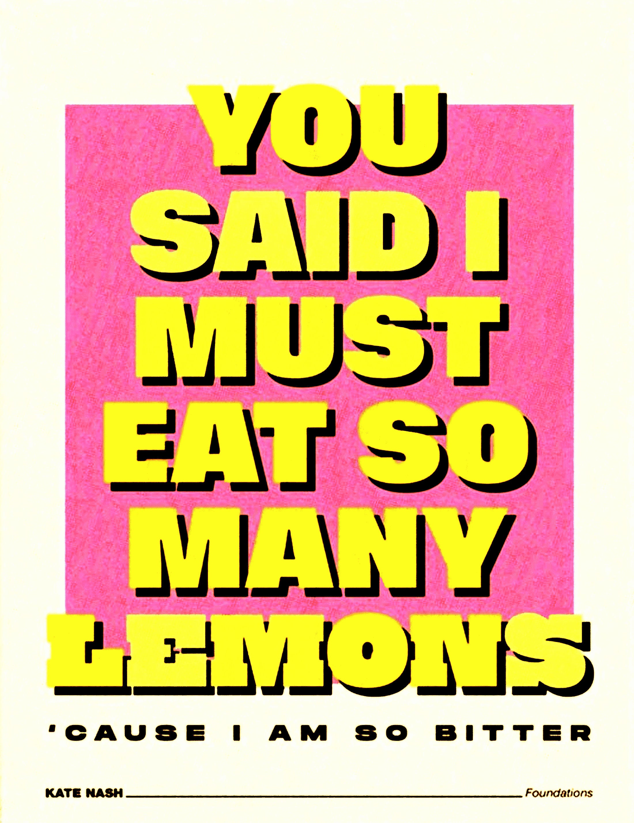 Kate Nash Foundations Digital Print Lyrics, Pop Art Wall Decor, Music Lyrics Poster Etsy