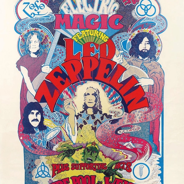 Led Zeppelin Graphics Led Zeppelin Concert Poster - Etsy