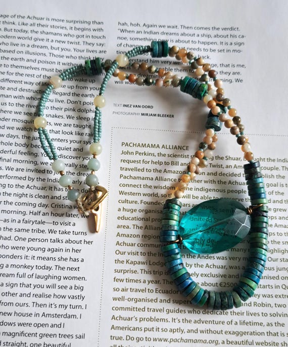 One of a kind beaded necklace...x
