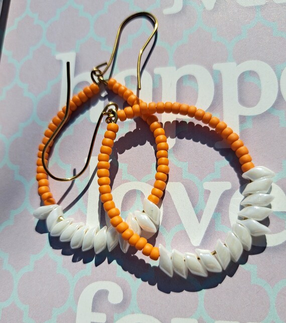 Boho hoop earings.