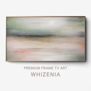 Minimalist Abstract Samsung Frame TV Art - Soft Pastel Horizon Landscape - Calm Modern Home Wall Decor - Serene Neutral Digital Art Download