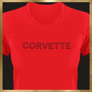 Corvette Embroidered Unisex T-Shirt - Perfect Gift for Collectors & Car Enthusiasts | Classic Style for Him or Her | Timeless Design