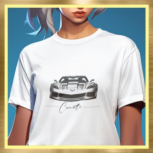 Corvette Graphic Tee: Chevy Sports Car, Classic Design