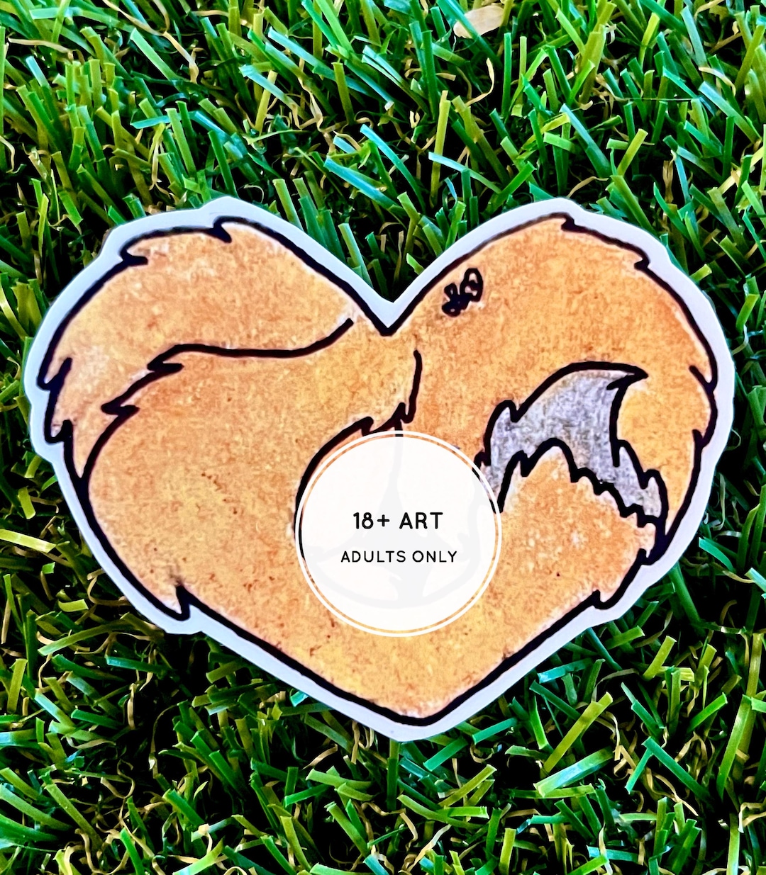Fluffy Fox-butt (furry Sticker) - Etsy