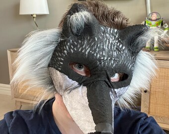 Silver Fox Mask - Etsy