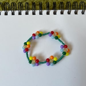 Rainbow Flower Bracelet