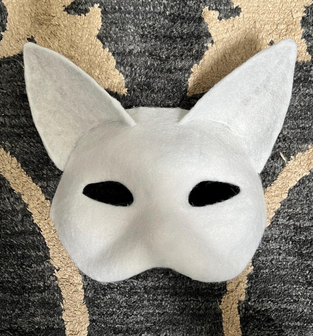 Cat Mask Base (felted) (3D Ears) - Etsy