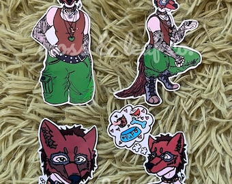 Therian stickers (red wolf based)