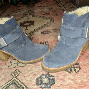 Ugg Blue Suede Boots Booties