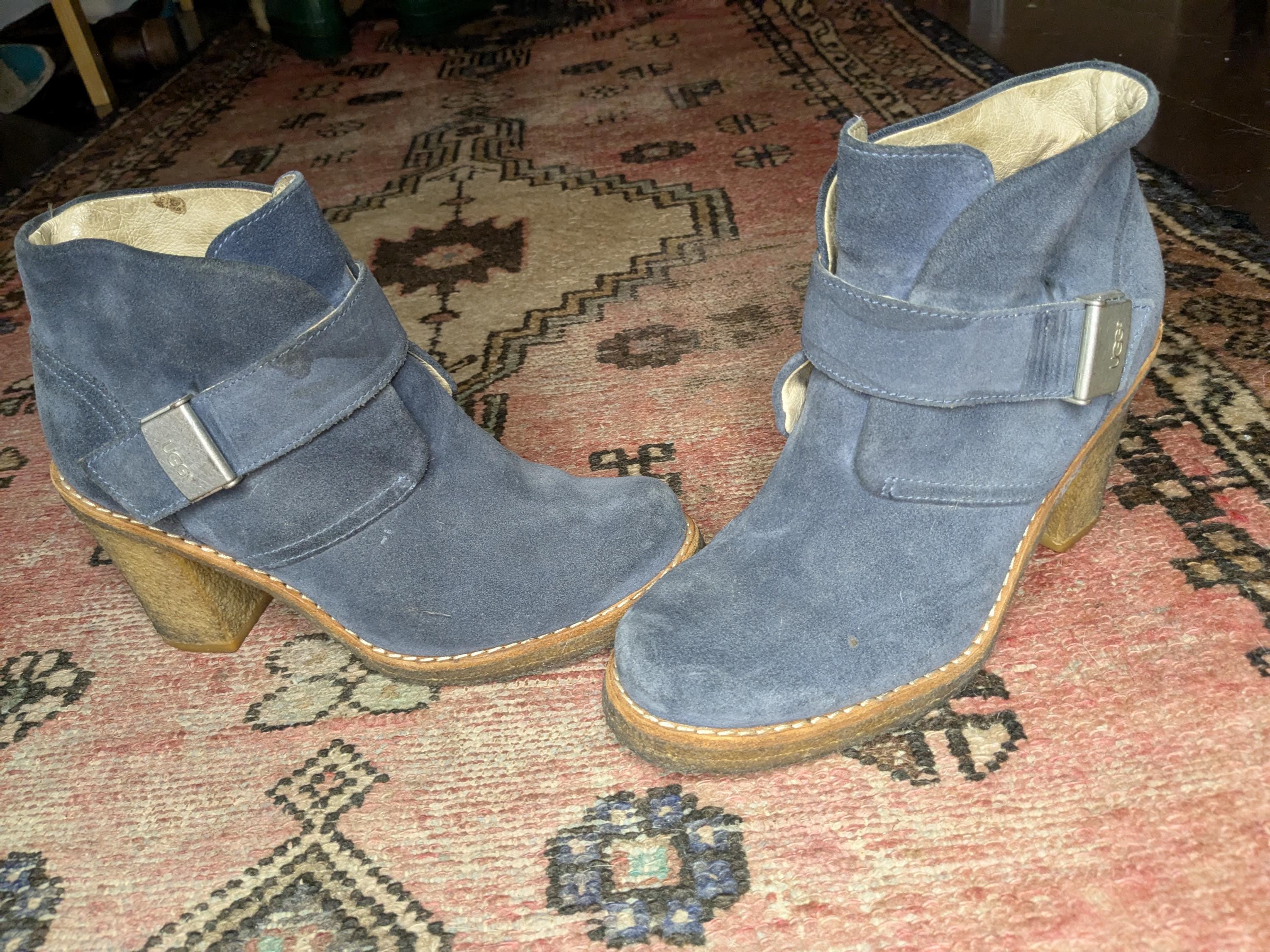 Ugg Blue Suede Boots Booties