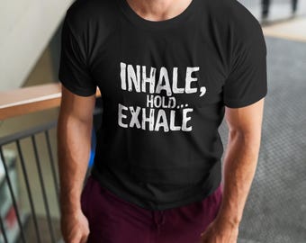 Camiseta de yoga Inhale Exhale: Camiseta de meditación consciente
