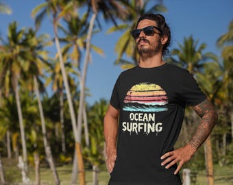 Ocean Surfing T-Shirt | Surfing Graphic Tee | Beach Wave Shirt for Surf Lovers