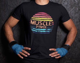 Koszulka Muscle Power | Koszulka treningowa do siłowni | Koszulka fitness do kulturystyki