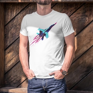 SU 27 In Flight T-shirt - Fighter Jet Tee, Jet Plane Shirt, Aviation Shirt, Jet Silhouette Shirt, Su-27 Graphic Tee, Air Force Shirt