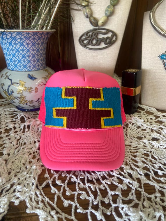 Trendy Trucker Hat With Kilim Turkish Patch - Etsy display picture 1