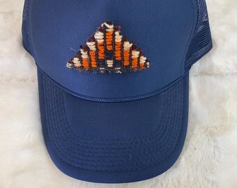Navy blue Trucker Hat with Kilim Turkish patch