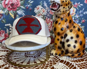 White Kilim patch baseball hat
