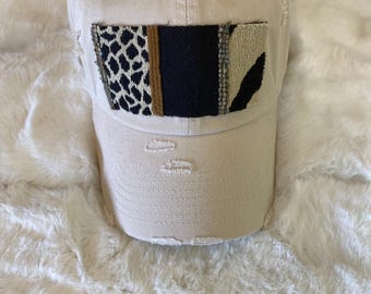 Tan Trendy Trucker Hat, Lwopard animal print  patch, trucker hat,