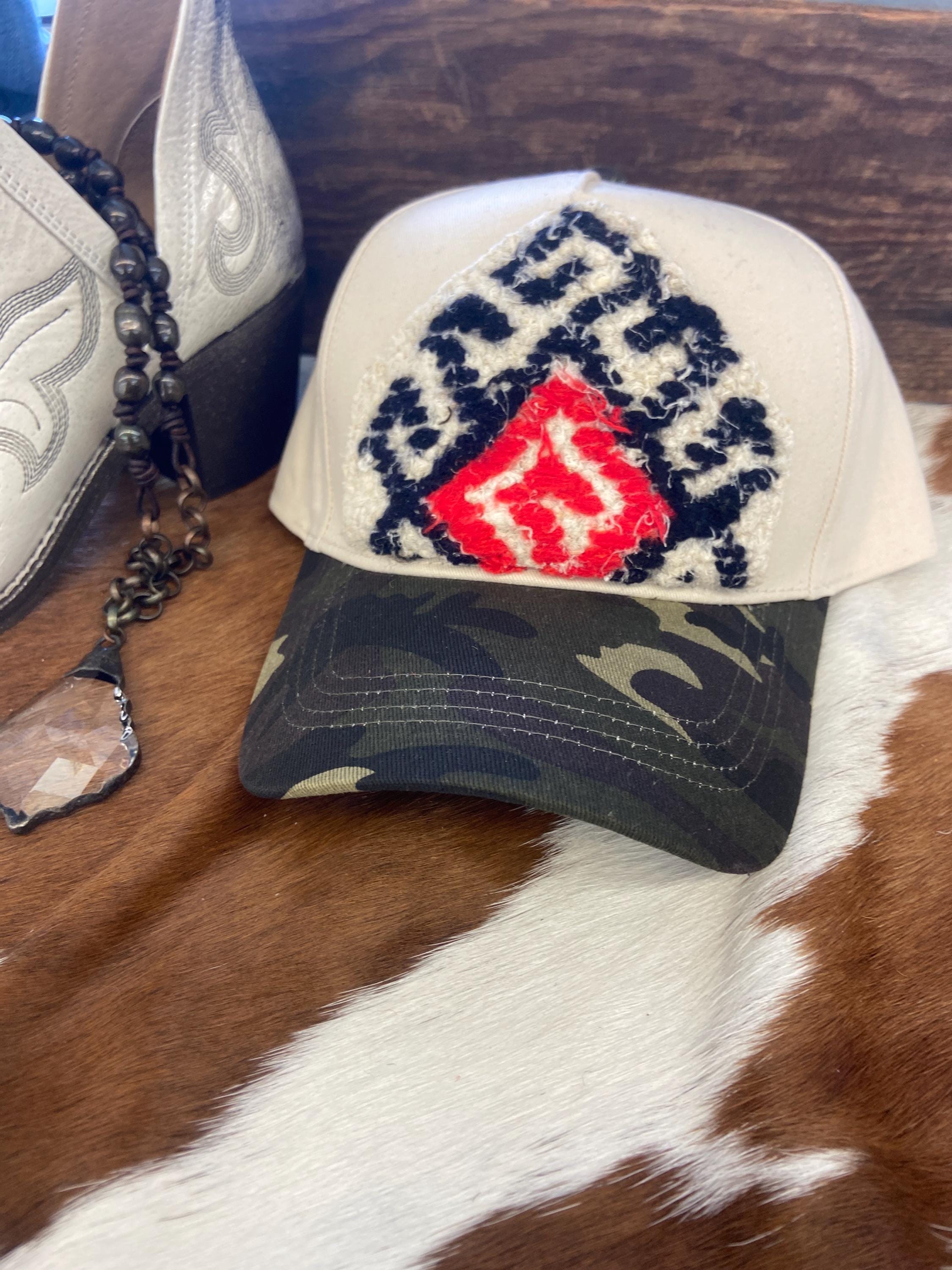 A Camo Trendy Trucker Hat With Kilim Turkish Patch - Etsy