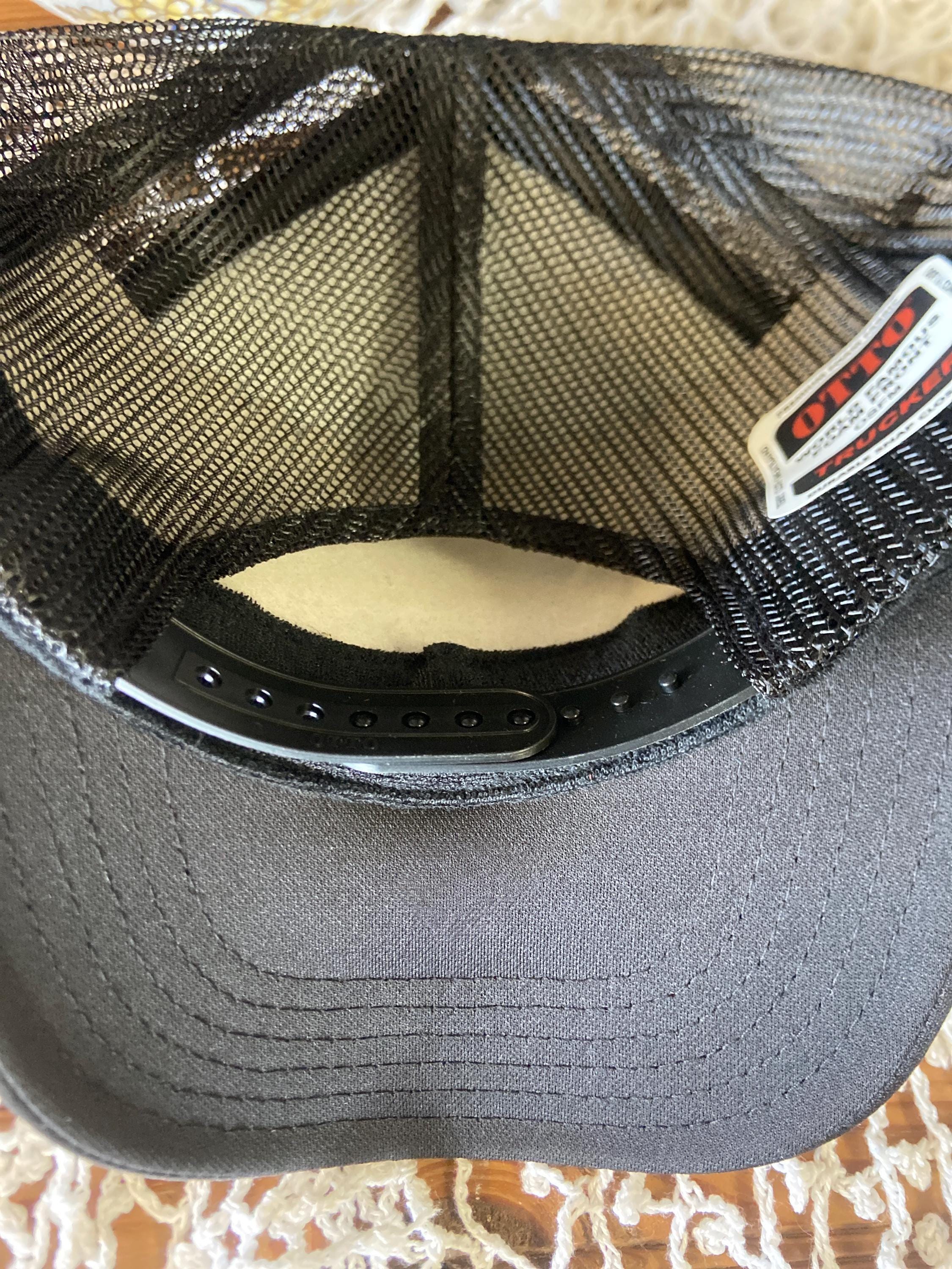 New Kilim Orijinal Turkish Rug Trucker hat - Black NWT Turkish kilim patch Hat – Beautiful Soul Boutique main image 3