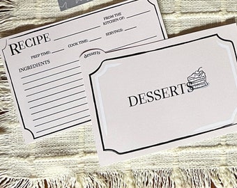 Illustrated Recipe Cards - printable set Kinda Sketch