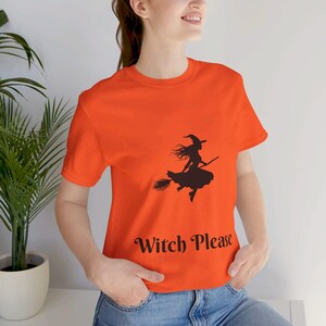 Witch Please - Halloween T-Shirt - Flying Witch on Broom Graphic Tee