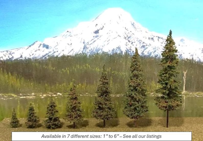 Model Trees - Moose Creek Trees - 6 Tall X 20 Trees - Handmade Model