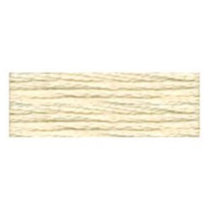 May include: A rectangular skein of off-white embroidery floss. The floss appears to be tightly wound, with visible texture and a slightly uneven surface. The color is a pale, creamy hue, suitable for various needlework projects.