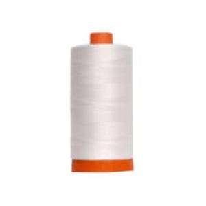 Aurifil White Cotton Quilting Thread: 50 Weight, 1422 Yards