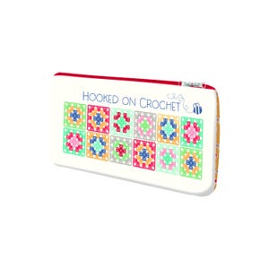 Happy Crochet Home Décor Bags Panel by Lori Holt of Bee in my Bonnet by Riley Blake Designs, Project Bags, Canvas Cotton, Chunky Thread