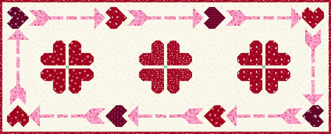 Cupid’s Presence Table Runner Pattern by Sandy Gervais – Riley Blake ...