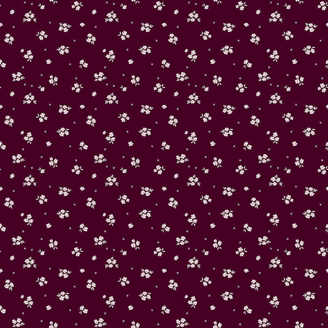 Love You Always – Ditsy Maroon by Sandy Gervais for Riley Blake Designs ...