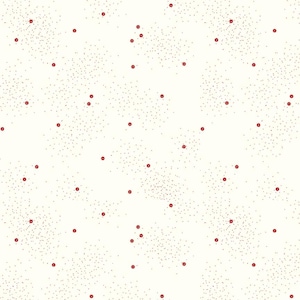 Tissu en coton à courtepointe Dainty Daisy - Imprimé floral rouge grange