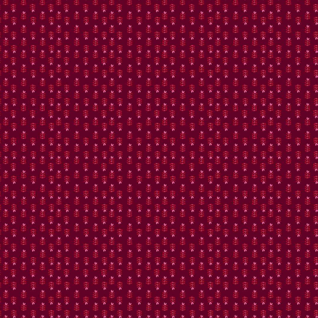 Love You Always – Plants Burgundy by Sandy Gervais for Riley Blake ...