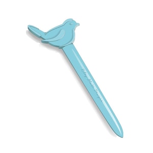 May include: A light blue bird-shaped bookmark with the text "Riley Blake Designs" on the handle.