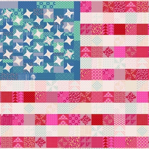 Americana “Oh Beautiful” Flag Runner & Amber Waves Mini Quilt Kit – Lori Holt Design
