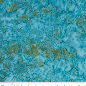 May include: A blue and gold fabric with a marbled pattern. The fabric has a light blue background with gold flecks and swirls.